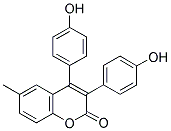 3,4-DI-(4'-HYDROXYPHENYL)-6-METHYL COUMARIN Struktur