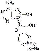 ADENOSINE 3',5'-CYCLIC MONOPHOSPHOROTHIOATE, 8-HYDROXY-, SP-ISOMER, SODIUM SALT Struktur