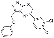 6-(3,4-DICHLOROPHENYL)-3-(PHENOXYMETHYL)-7H-[1,2,4]TRIAZOLO[3,4-B][1,3,4]THIADIAZINE Struktur