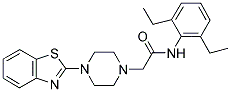 2-(4-(BENZO[D]THIAZOL-2-YL)PIPERAZIN-1-YL)-N-(2,6-DIETHYLPHENYL)ACETAMIDE Struktur