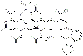 HEPTA-O-ACETYL-BETA-D-LACTOSYL-FMOC-SER Struktur