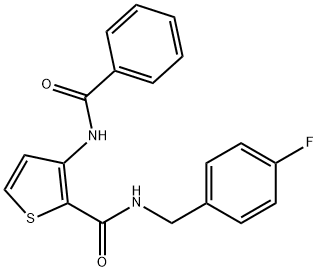 3-(BENZOYLAMINO)-N-(4-FLUOROBENZYL)-2-THIOPHENECARBOXAMIDE Struktur