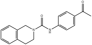 N-(4-ACETYLPHENYL)-3,4-DIHYDRO-2(1H)-ISOQUINOLINECARBOXAMIDE Struktur