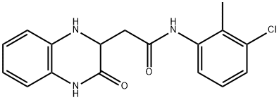 N-(3-CHLORO-2-METHYL-PHENYL)-2-(3-OXO-1,2,3,4-TETRAHYDRO-QUINOXALIN-2-YL)-ACETAMIDE Struktur