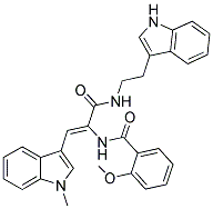 (Z)-N-(3-(2-(1H-INDOL-3-YL)ETHYLAMINO)-1-(1-METHYL-1H-INDOL-3-YL)-3-OXOPROP-1-EN-2-YL)-2-METHOXYBENZAMIDE Struktur