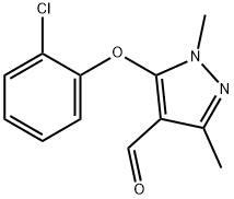 5-(2-CHLOROPHENOXY)-1,3-DIMETHYL-1H-PYRAZOLE-4-CARBALDEHYDE Struktur