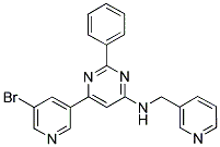 6-(5-BROMOPYRIDIN-3-YL)-2-PHENYL-N-(PYRIDIN-3-YLMETHYL)PYRIMIDIN-4-AMINE Struktur