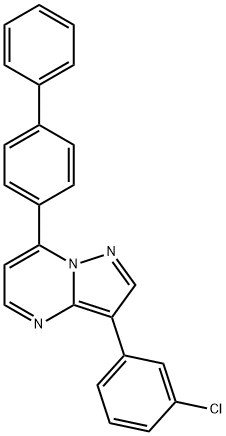 7-[1,1'-BIPHENYL]-4-YL-3-(3-CHLOROPHENYL)PYRAZOLO[1,5-A]PYRIMIDINE Struktur