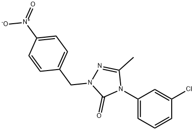 4-(3-CHLOROPHENYL)-5-METHYL-2-(4-NITROBENZYL)-2,4-DIHYDRO-3H-1,2,4-TRIAZOL-3-ONE Struktur