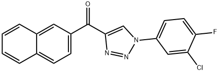 [1-(3-CHLORO-4-FLUOROPHENYL)-1H-1,2,3-TRIAZOL-4-YL](2-NAPHTHYL)METHANONE Struktur