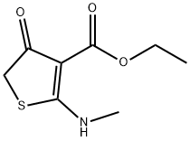 ETHYL 2-(METHYLAMINO)-4-OXO-4,5-DIHYDRO-3-THIOPHENECARBOXYLATE Struktur