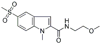 N-(2-METHOXYETHYL)-1-METHYL-5-(METHYLSULPHONYL)-1H-INDOLE-2-CARBOXAMIDE Struktur