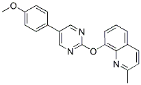 8-([5-(4-METHOXYPHENYL)PYRIMIDIN-2-YL]OXY)-2-METHYLQUINOLINE Struktur