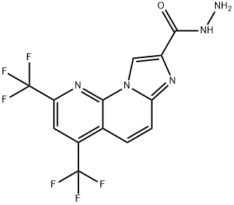 2,4-BIS(TRIFLUOROMETHYL)IMIDAZO[1,2-A][1,8]NAPHTHYRIDINE-8-CARBOHYDRAZIDE Struktur