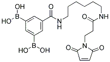 N-[6-[(3,5-DI(DIHYDROXYBORYL)PHENYL)CARBONYLAMINO]HEXYL]-3-(2,5-DIOXO(3-PYRROLINYL))PROPANAMIDE Struktur
