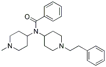 N-(1-METHYLPIPERIDIN-4-YL)-N-[1-(2-PHENYLETHYL)PIPERIDIN-4-YL]BENZAMIDE Struktur