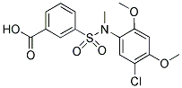 3-[(5-CHLORO-2,4-DIMETHOXY-PHENYL)-METHYL-SULFAMOYL]-BENZOIC ACID Struktur