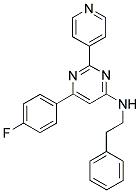 6-(4-FLUOROPHENYL)-N-(2-PHENYLETHYL)-2-PYRIDIN-4-YLPYRIMIDIN-4-AMINE Struktur