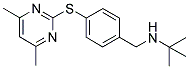 N-TERT-BUTYL-4-[(4,6-DIMETHYLPYRIMIDIN-2-YL)THIO]PHENYLMETHYLAMINE Struktur