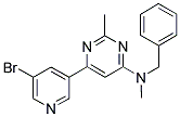 N-BENZYL-6-(5-BROMOPYRIDIN-3-YL)-N,2-DIMETHYLPYRIMIDIN-4-AMINE Struktur