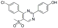 4-[4-(4-CHLOROPHENYL)-5-(METHYLSULPHONYL)PYRIMIDIN-2-YL]PHENOL Struktur