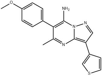 6-(4-METHOXYPHENYL)-5-METHYL-3-(3-THIENYL)PYRAZOLO[1,5-A]PYRIMIDIN-7-AMINE Struktur