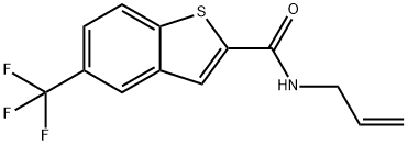 N-ALLYL-5-(TRIFLUOROMETHYL)-1-BENZOTHIOPHENE-2-CARBOXAMIDE Struktur