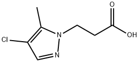 3-(4-CHLORO-5-METHYL-PYRAZOL-1-YL)-PROPIONIC ACID Struktur