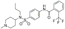 N-[4-(((1-METHYLPIPERIDIN-4-YL)PROPYLAMINO)SULPHONYL)PHENYL]-2-(TRIFLUOROMETHYL)BENZAMIDE Struktur