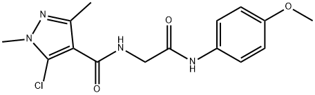 5-CHLORO-N-[2-(4-METHOXYANILINO)-2-OXOETHYL]-1,3-DIMETHYL-1H-PYRAZOLE-4-CARBOXAMIDE Struktur