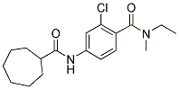 N-ETHYL-N-METHYL-4-(CYCLOHEPTYLCARBONYLAMINO)-2-CHLOROBENZAMIDE Struktur