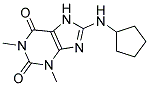 8-(CYCLOPENTYLAMINO)-1,3-DIMETHYL-3,7-DIHYDRO-1H-PURINE-2,6-DIONE Struktur