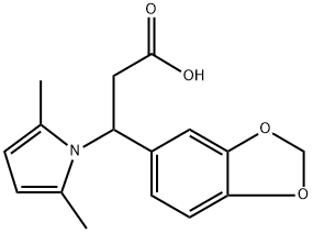 3-(1,3-BENZODIOXOL-5-YL)-3-(2,5-DIMETHYL-1H-PYRROL-1-YL)PROPANOIC ACID Struktur