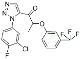 1-[1-(3-CHLORO-4-FLUOROPHENYL)-1H-1,2,3-TRIAZOL-5-YL]-2-[3-(TRIFLUOROMETHYL)PHENOXY]-1-PROPANONE Struktur