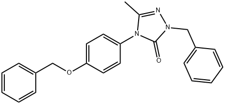 2-BENZYL-4-[4-(BENZYLOXY)PHENYL]-5-METHYL-2,4-DIHYDRO-3H-1,2,4-TRIAZOL-3-ONE Struktur