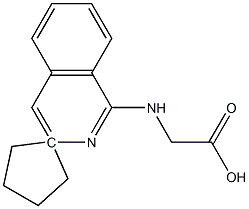 2-((3,4-DIHYDROISOQUINOLIN)-3-SPIROCYCLOPENTAN-1-YLAMINO)ACETIC ACID Struktur