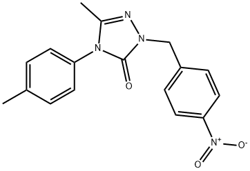 5-METHYL-4-(4-METHYLPHENYL)-2-(4-NITROBENZYL)-2,4-DIHYDRO-3H-1,2,4-TRIAZOL-3-ONE Struktur