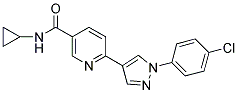 6-[1-(4-CHLOROPHENYL)-1H-PYRAZOL-4-YL]-N-CYCLOPROPYLNICOTINAMIDE Struktur