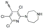 2,3,5-TRICHLORO-6-(1,4-DIAZEPAN-1-YL)ISONICOTINONITRILE Struktur