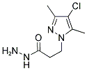 3-(4-CHLORO-3,5-DIMETHYL-PYRAZOL-1-YL)-PROPIONIC ACID HYDRAZIDE Struktur