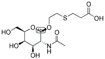 2-(2-CARBOXYETHYLTHIO)-ETHYL 2-ACETAMIDO-2-DEOXY-BETA-D-GALACTOPYRANOSIDE Struktur