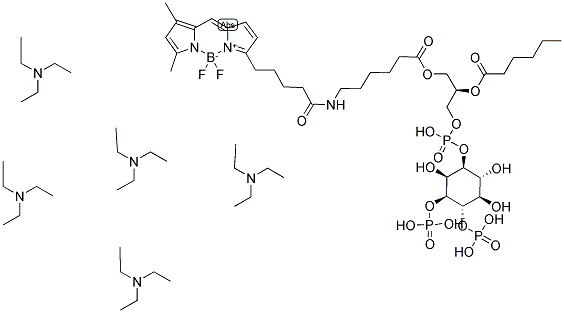 BODIPY(R) FL C5, C6-PHOSPHATIDYLINOSITOL 3,4-DIPHOSPHATE, PENTA(TRIETHYLAMMONIUM) SALT Struktur