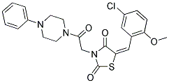 (E)-5-(5-CHLORO-2-METHOXYBENZYLIDENE)-3-(2-OXO-2-(4-PHENYLPIPERAZIN-1-YL)ETHYL)THIAZOLIDINE-2,4-DIONE Struktur