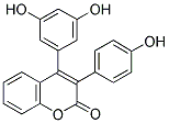 4-(3',5'-DIHYDROXYPHENYL)-3-(4'-HYDROXYPHENYL)COUMARIN Struktur