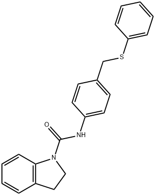 N-(4-[(PHENYLSULFANYL)METHYL]PHENYL)-1-INDOLINECARBOXAMIDE Struktur