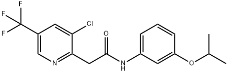 2-[3-CHLORO-5-(TRIFLUOROMETHYL)-2-PYRIDINYL]-N-(3-ISOPROPOXYPHENYL)ACETAMIDE Struktur