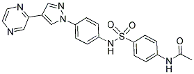 N-[4-(((4-(4-(PYRAZIN-2-YL)-1H-PYRAZOL-1-YL)PHENYL)AMINO)SULPHONYL)PHENYL]ACETAMIDE Struktur