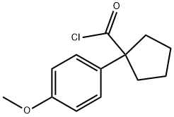 1-(4-METHOXYPHENYL)CYCLOPENTANECARBONYL CHLORIDE Struktur