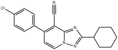 7-(4-CHLOROPHENYL)-2-CYCLOHEXYL[1,2,4]TRIAZOLO[1,5-A]PYRIDINE-8-CARBONITRILE Struktur