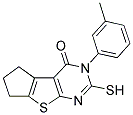 6-MERCAPTO-5-M-TOLYL-1,2,3,5-TETRAHYDRO-8-THIA-5,7-DIAZA-CYCLOPENTA[A]INDEN-4-ONE Struktur